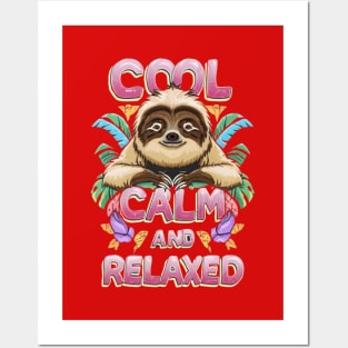 Cool, Calm, And Relaxed Sloth Posters and Art